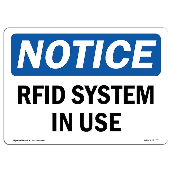 Safety Sign, OSHA Notice, 7" Height, Aluminum, Rig-Up Crew Sign, Landscape